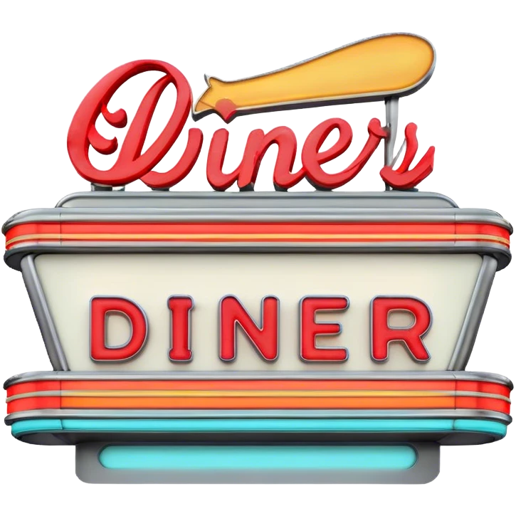 50's diner sign  emoji