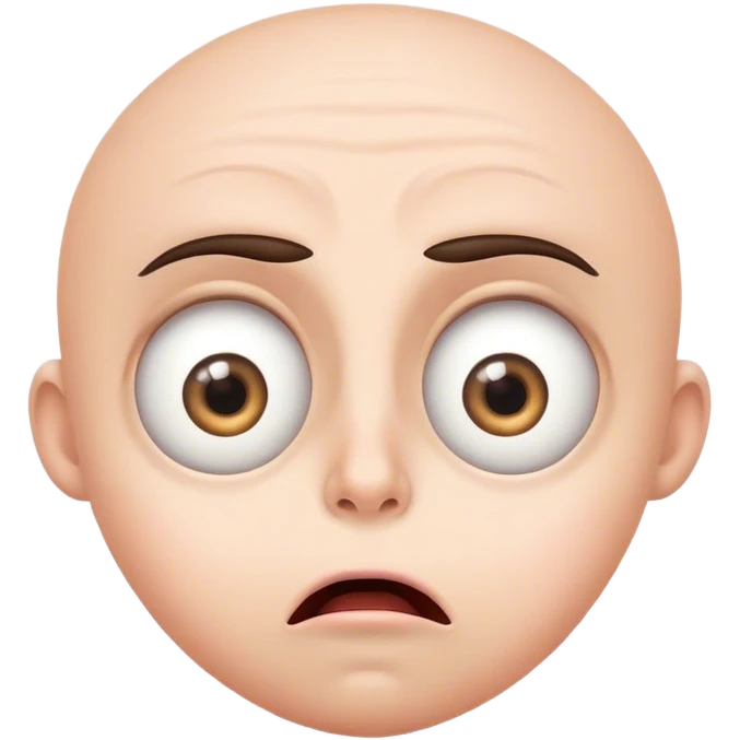 Bulging eyes with a surprised and exagge emoji