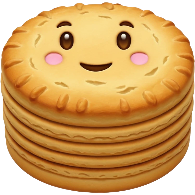 Biscuit rond sans visage emoji