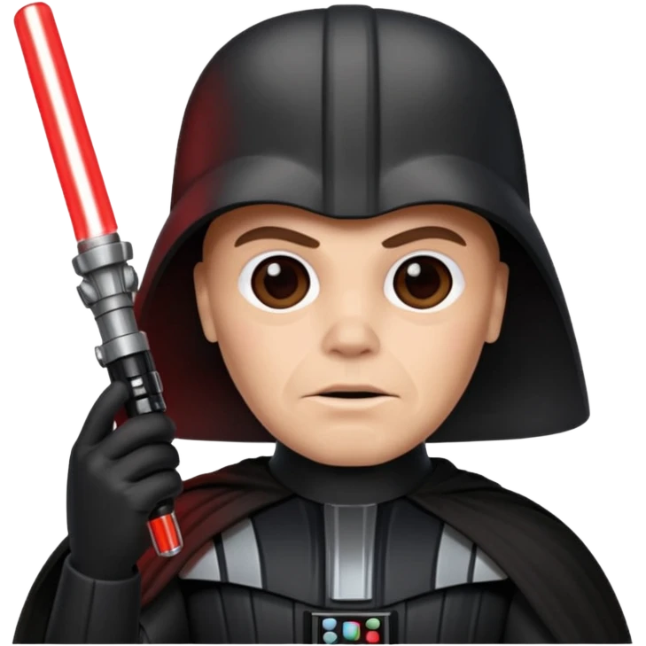 Darth Vader with red lightsaber emoji