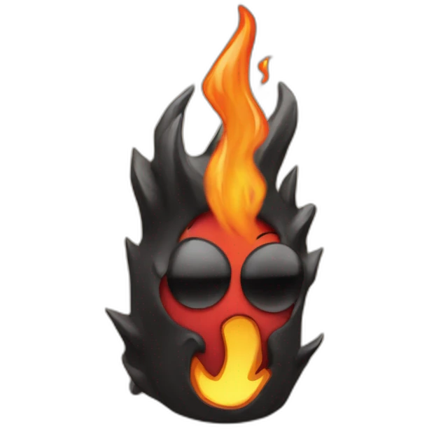 Fuego con la palabra hot emoji