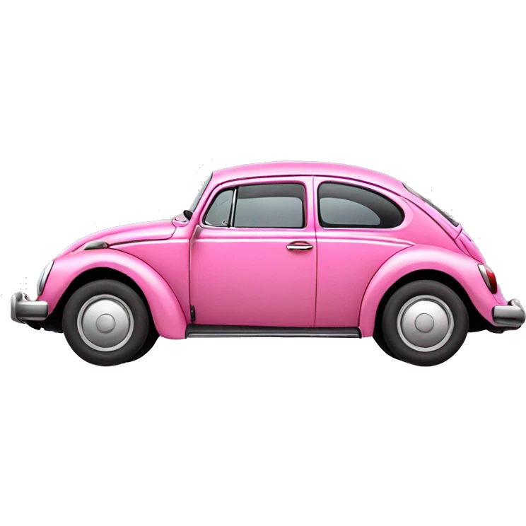 Pink Volkswagen Beetle car emoji