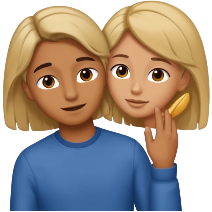 Tuck hair behind ear when flirting with someone  emoji