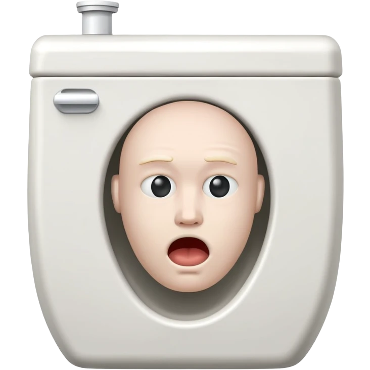 toilet with head coming out of it emoji