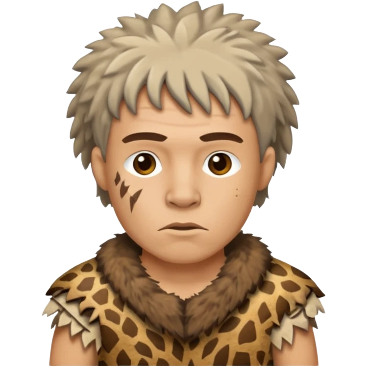 Stone age man  with Animal Skin Outfit emoji