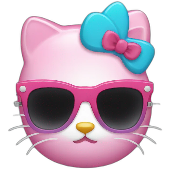 Hello kitty with sunglasses  emoji
