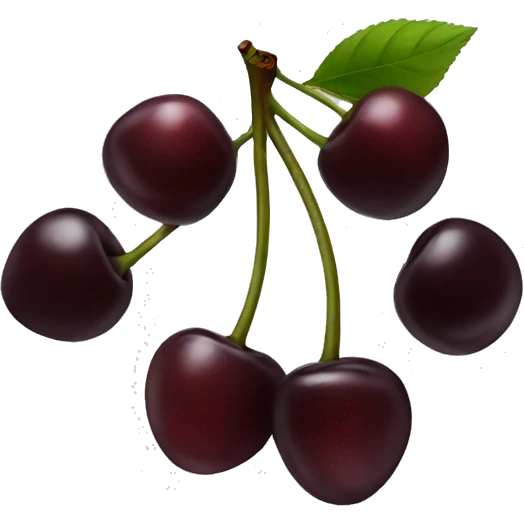 Black cherries emoji
