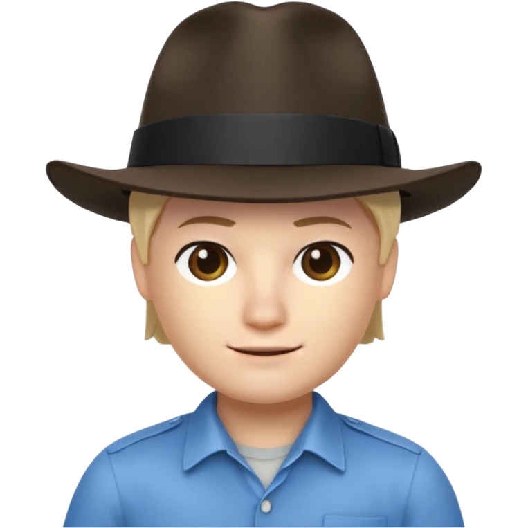 A roblox noob with a fedora hat emoji