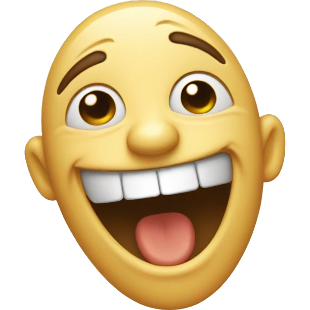 Laughing face by pointing a finger to the left  emoji