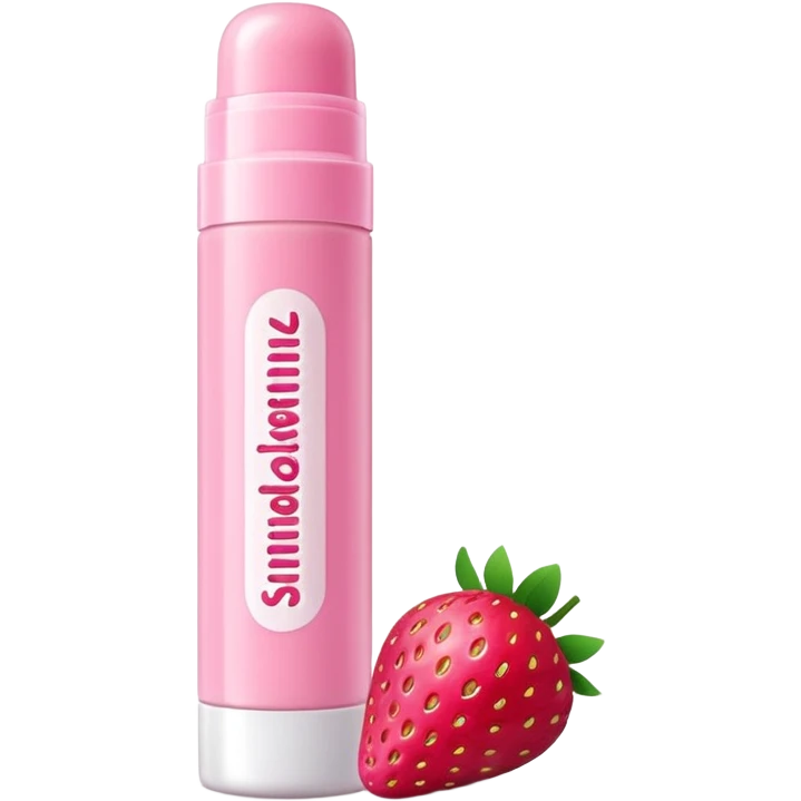 Strawberry milkshake lip balm  emoji