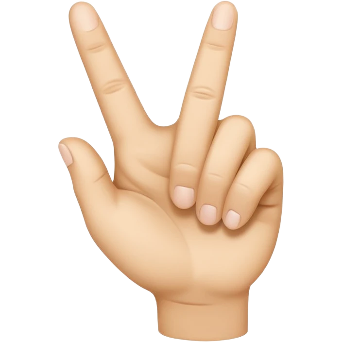 “Emoji-style hand making the letter ‘C’, with the index finger slightly curved. Clean, simple design, smooth shapes, neutral skin tone. White or transparent background, high resolution.” emoji