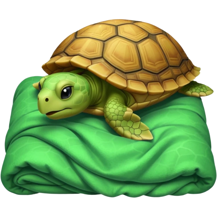 Turtle sleeping in a bed  emoji