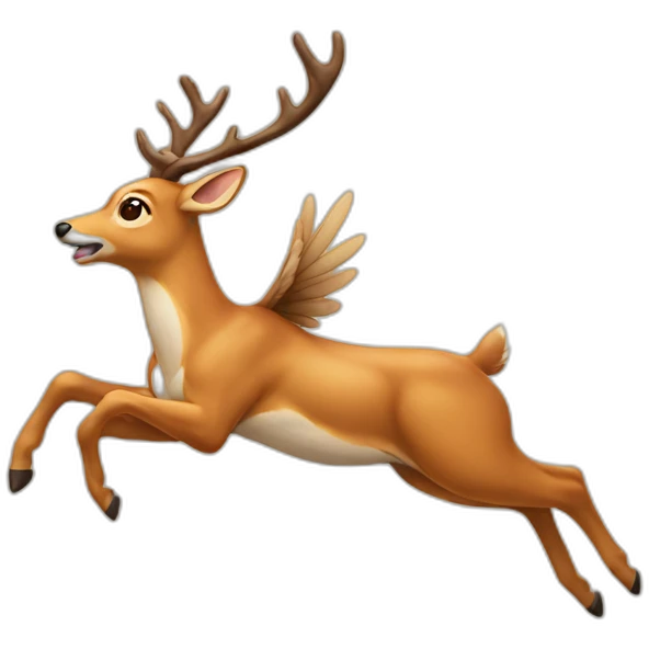 Flying deer with wings emoji