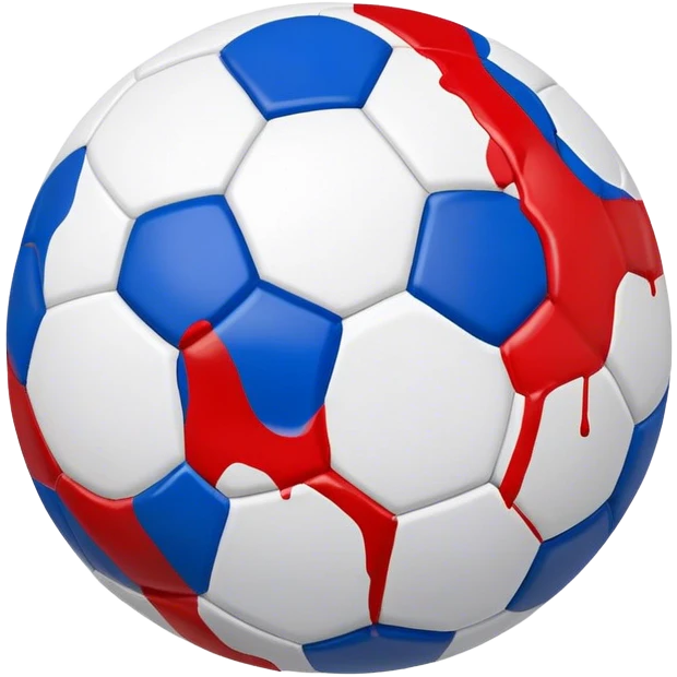 Soccer ball being painted emoji