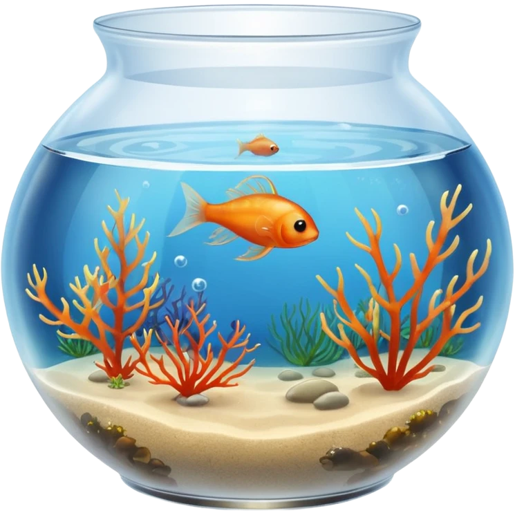 Bowl Aquarium with a single Sea Monkey Artemia in it emoji