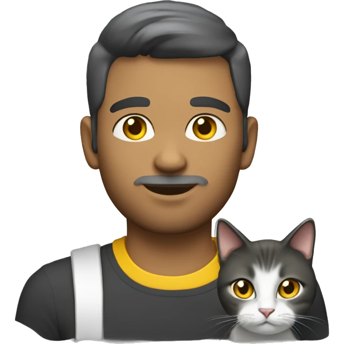 Family emoji: men with brow eyes hair and beard women with blue eyes and brow hair is a black and white cat with yellow eyes and is a car with red gray and white color and yellow eyes emoji