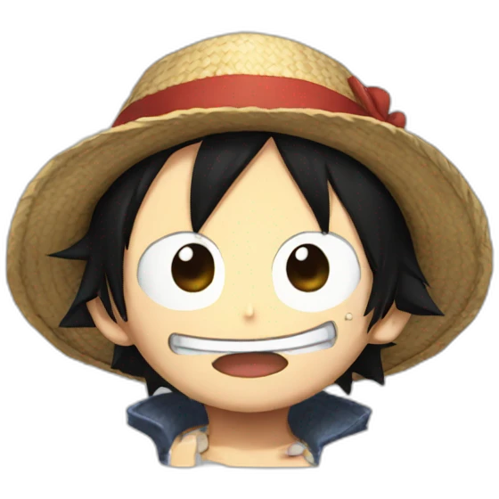 One Piece Luffy-Penguin emoji