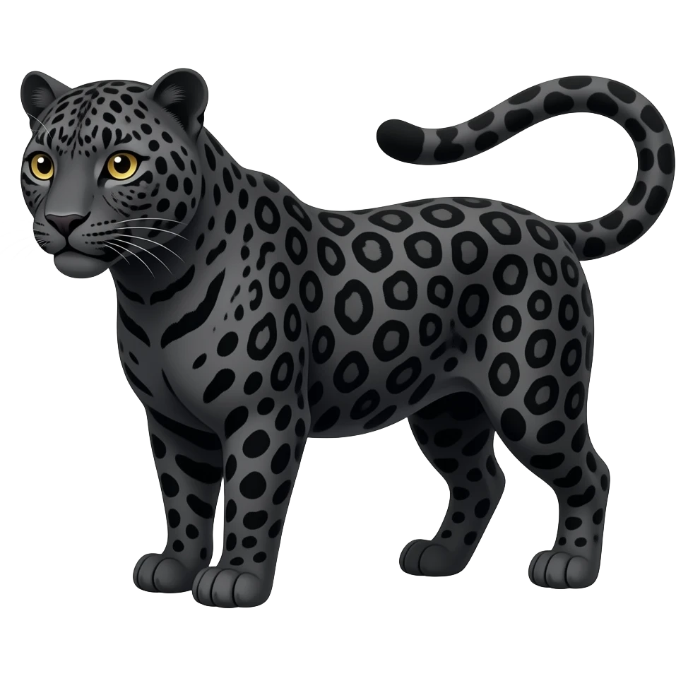 Wild Black leopard emoji
