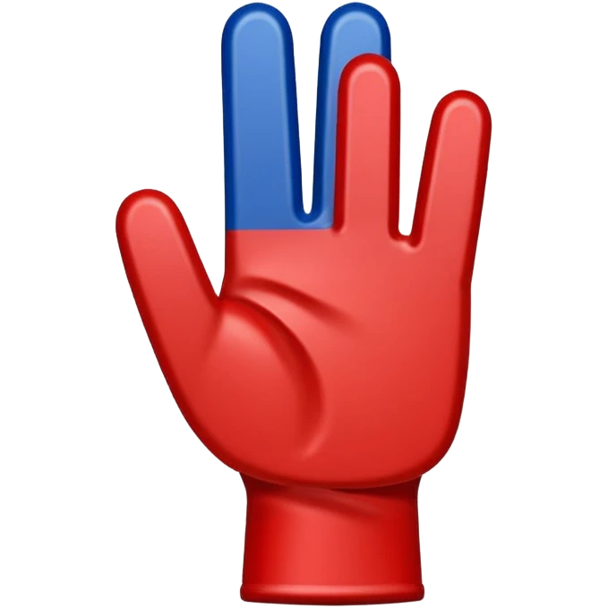 sports foam finger american football blue (#00A3E0) and red (#F9423A) emoji
