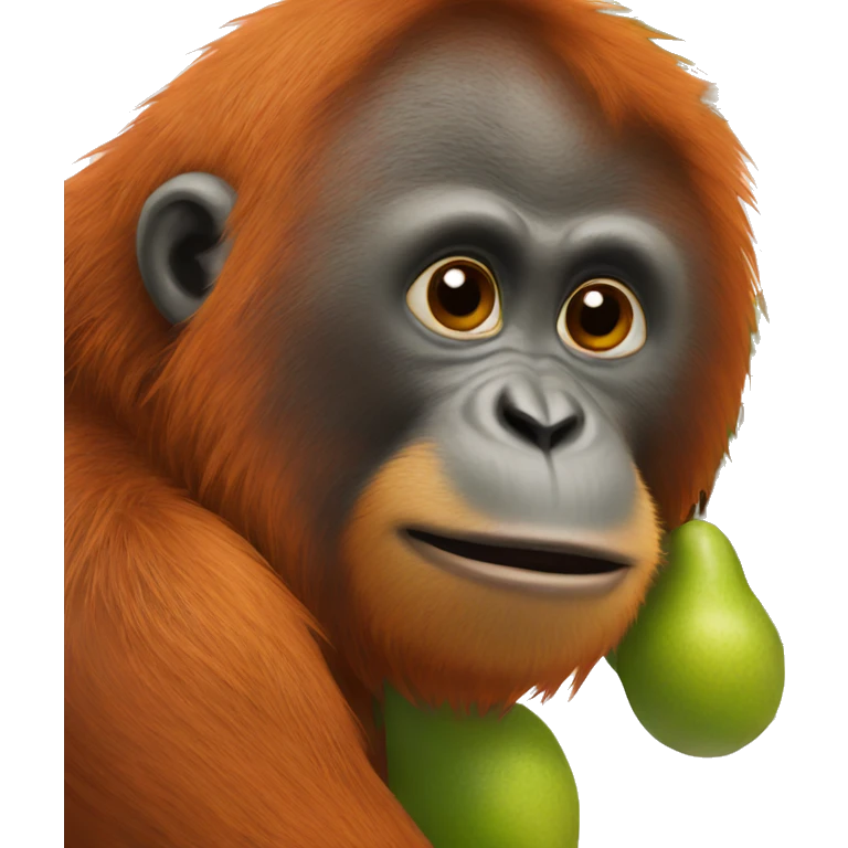 One pear embrace orang utan emoji