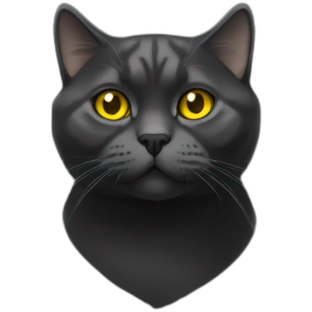 british shorthair cat in the Color black smoke with yellow eyes emoji