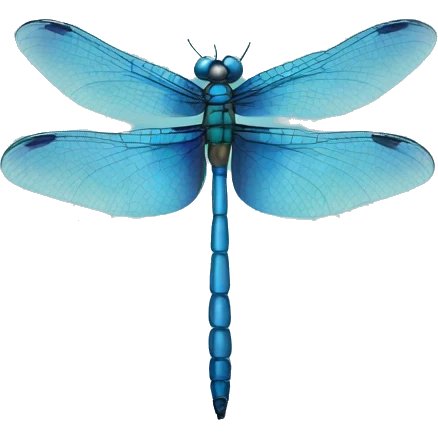 blue dragonfly emoji