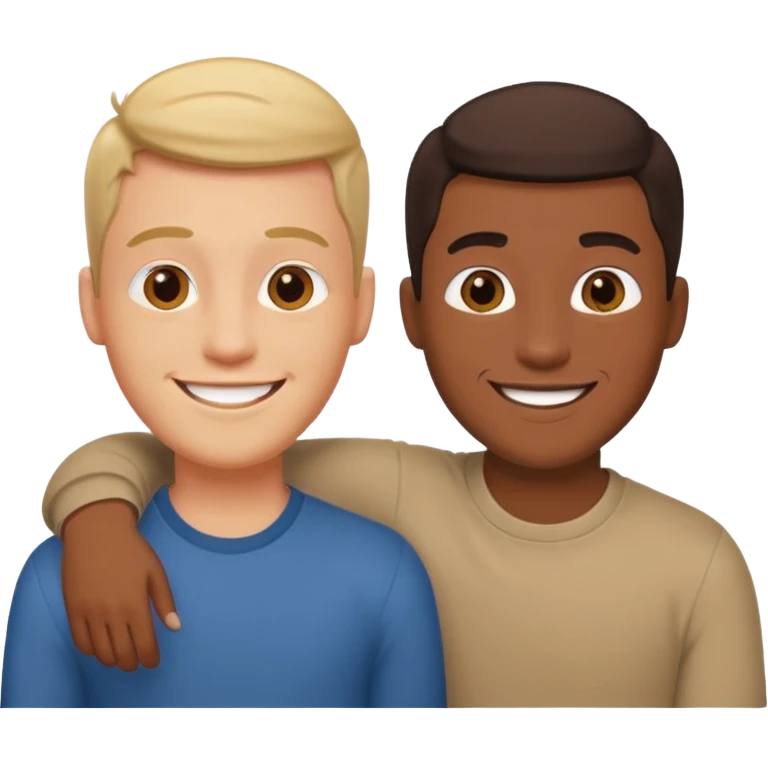two happy male friends emoji