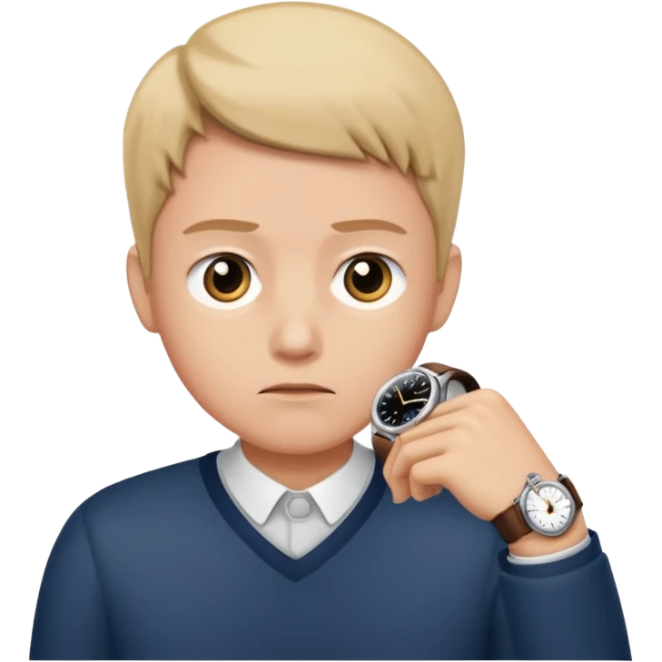 Person checking watch emoji