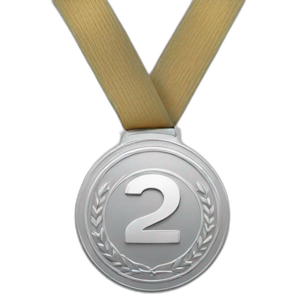 Silver 2nd place medal emoji