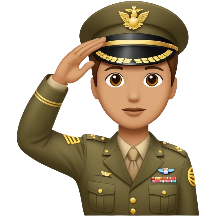 Saluting emoji
