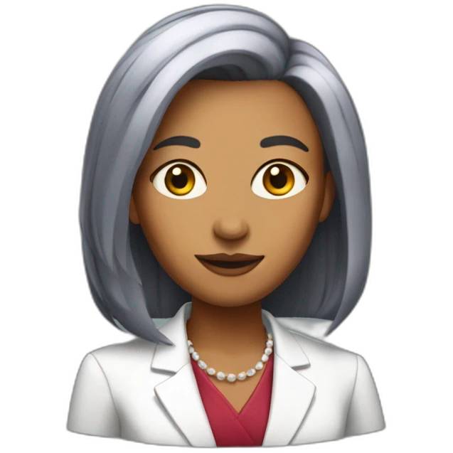woman politician with straight ruby hair emoji