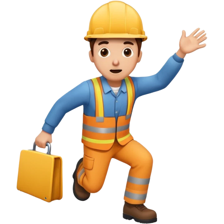 engineer tripping over emoji