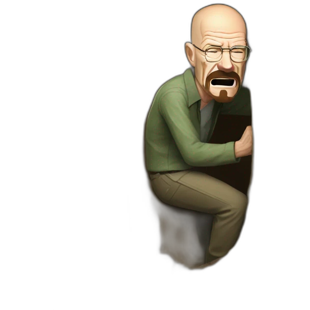 Walter white biting a tree trunk emoji