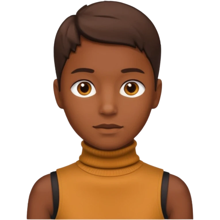 create an emoji, brown sleeveless turtleneck emoji