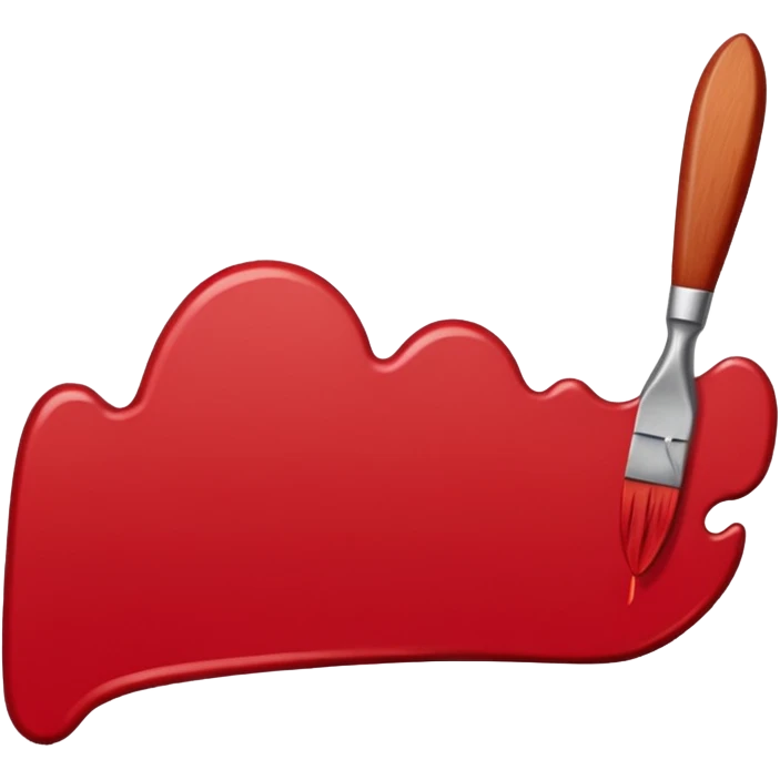 Red line painting brush emoji