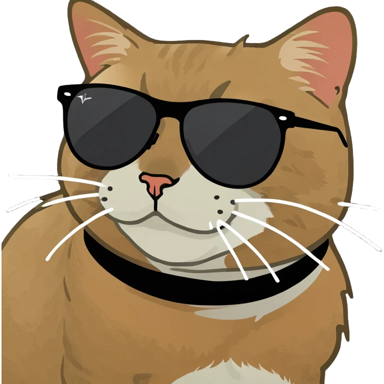 Cat with sunglasses emoji