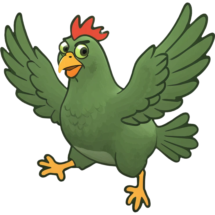 Chicken flies  emoji