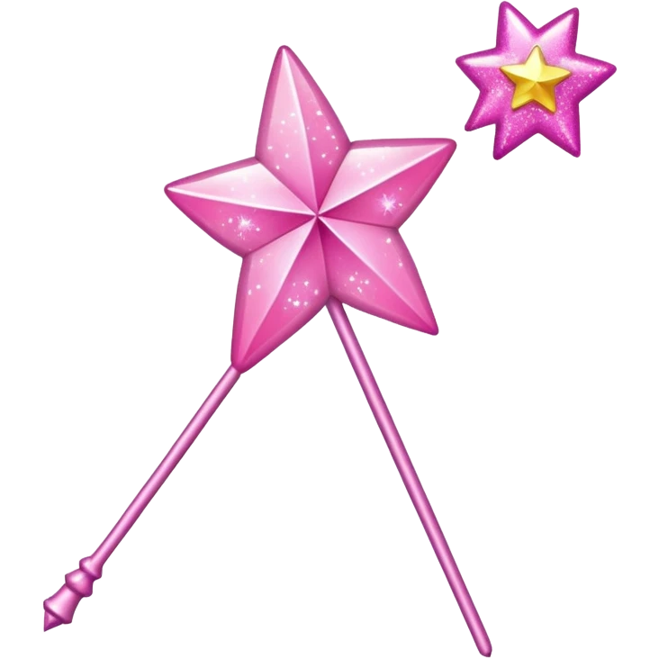 Fairy wand  pink with glitte emoji