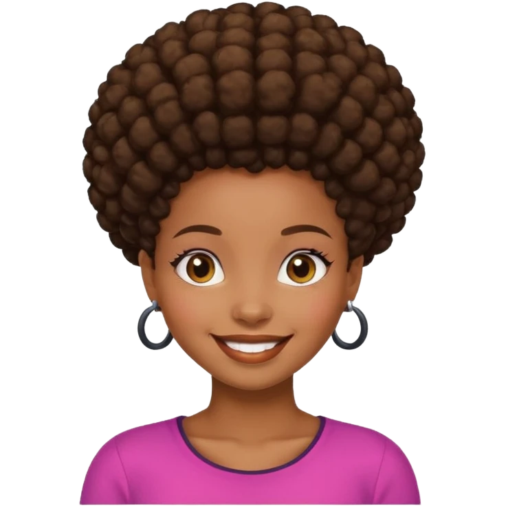 afro puff girl african girl emoji