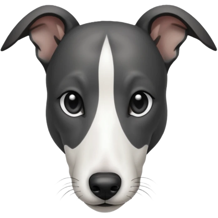 Black and white greyhound dog emoji