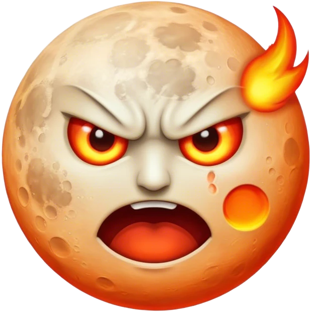 Angry moon emoji