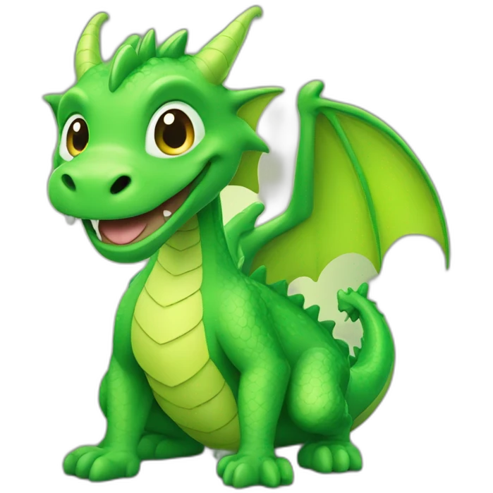 happy green dragon emoji