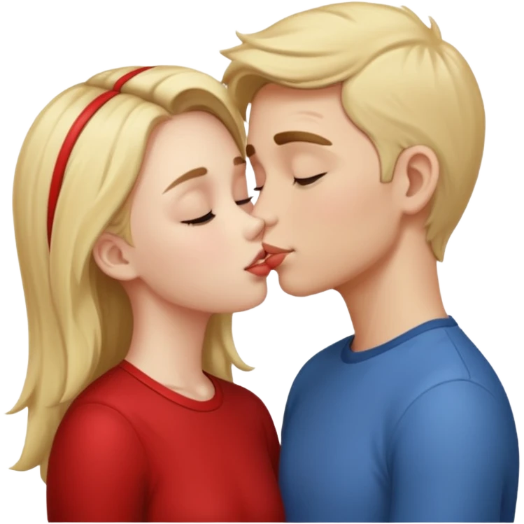 Boy kiss on girl forehead  emoji