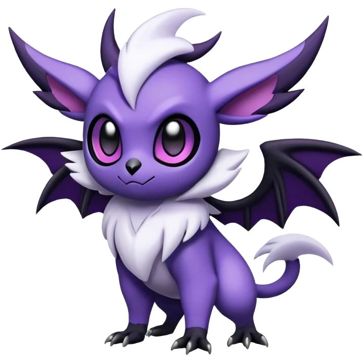 Edgy Cool Cute Kawaii Noibat-Absol-Pokemon Full Body emoji