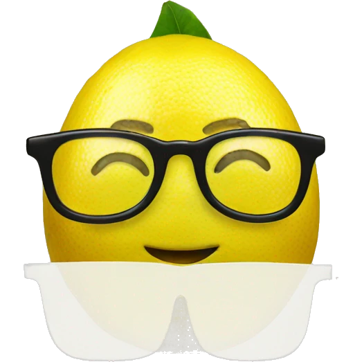 Lemon with a pair of glasses emoji
