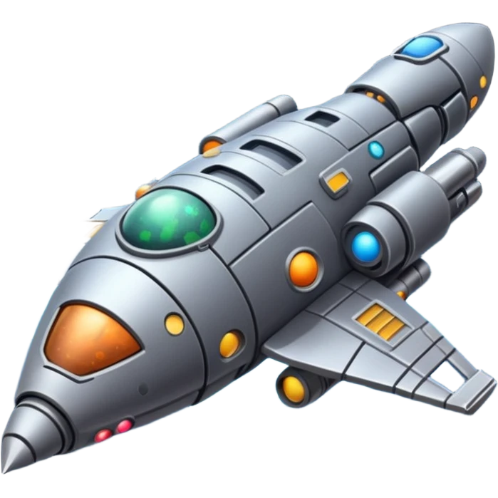 A spaceship an image of deep space, with planets stars an a galaxy, in a distopian future. emoji