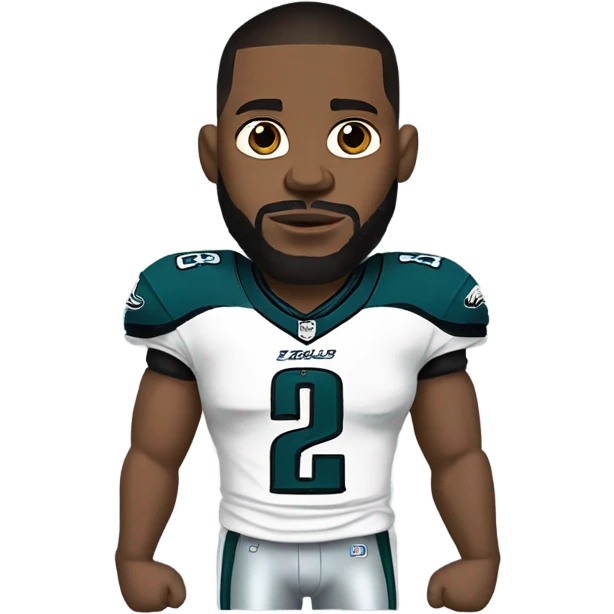 A sad Darius Slay in an Eagles jersey with his arm in a sling.  emoji