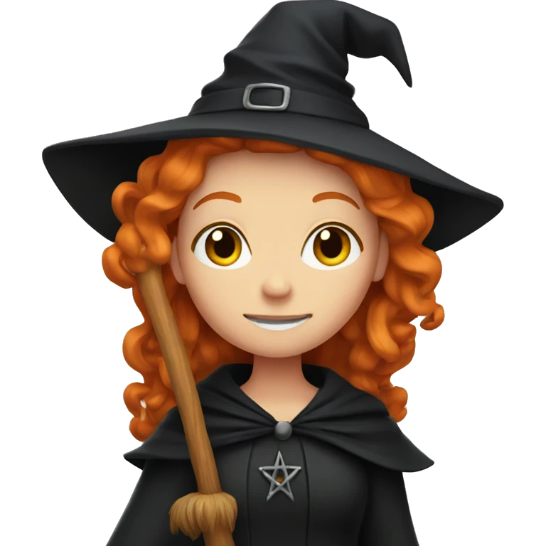 ginger haired witch  emoji