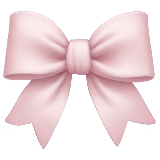 Pale Pink bow emoji