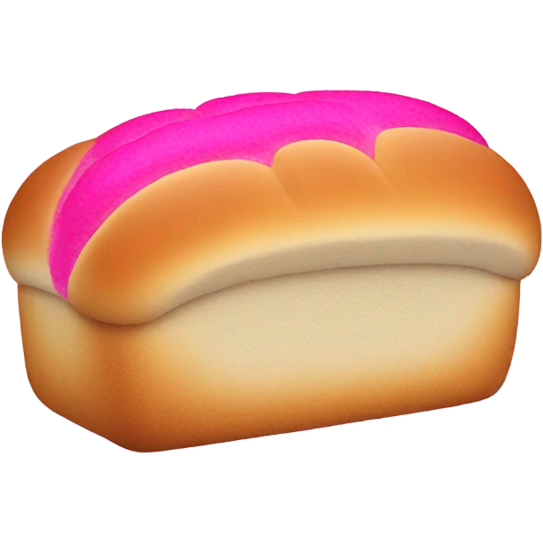 Hot pink loaf of bread emoji